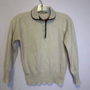 Vintage 1950s cashmere polo-style sweater XS